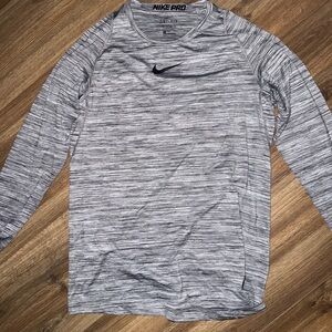 Nike Pro Gray Long Sleeve Top